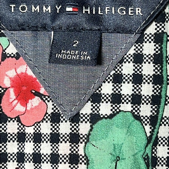 TOMMY HILFIGER FLORAL COTTON BELTED SHIRT DRESS SIZE 2 - Picture 7 of 15